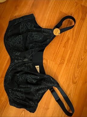 Wacoal Dark Navy Lace-Trim Bra (Blue)